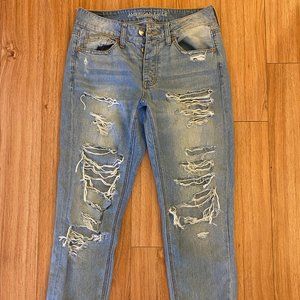 American Eagle Ripped Boyfriend Jeans